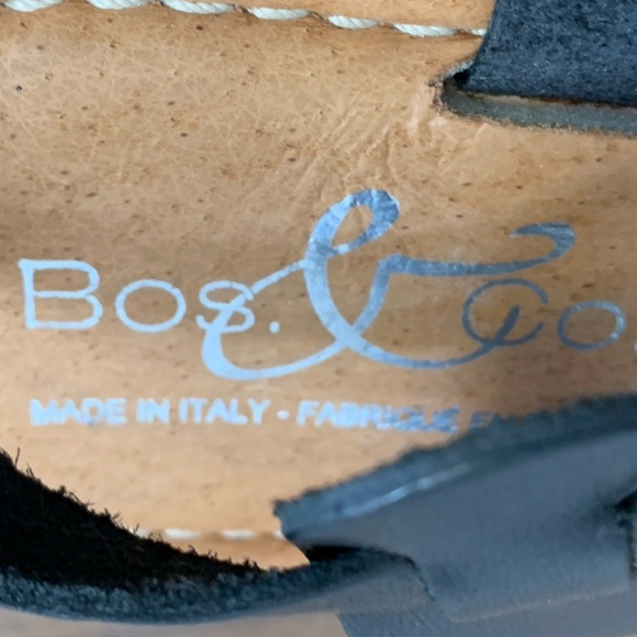 Bos & Co Ionna Gladiator Sandals Sz 9 Black Silver Strappy Leather Made in Italy - Picture 9 of 10